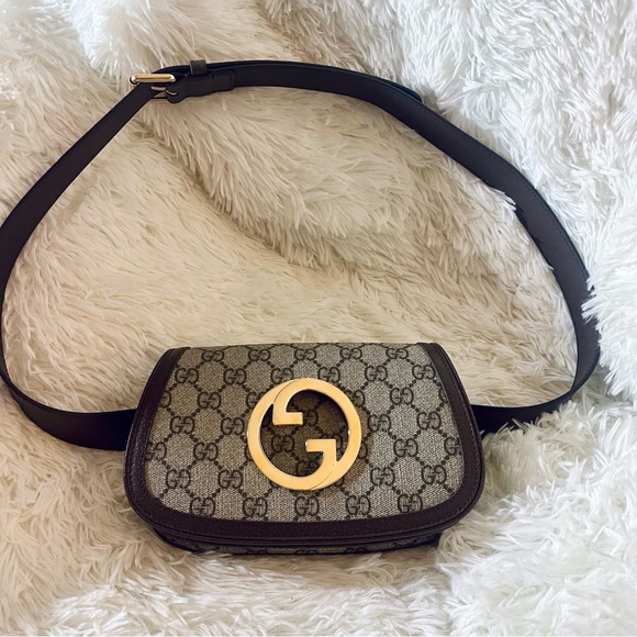 Gucci Blondie GG Supreme Canvas Leather Logo Belt | Sling Bag | NWT - Picture 6 of 16